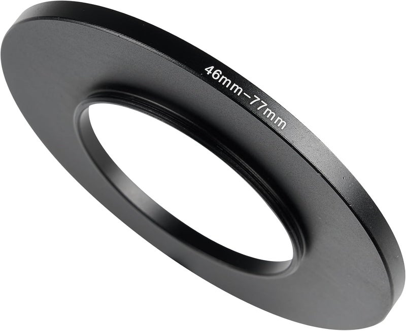 JOYTOLIN 46-77mm Metal Step-Up Ring Adapter Compatible with Mirrorless Cameras DSLR Lens, UV CPL ND Filter Thread Converter, Black - Image 1
